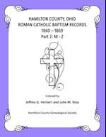 Hamilton County, Ohio Roman Catholic Baptism Records - 1860 - 1869