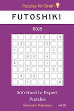 Puzzles for Brain - Futoshiki 200 Hard to Expert Puzzles 8x8 vol.28