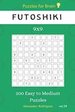 Puzzles for Brain - Futoshiki 200 Easy to Medium Puzzles 9x9 vol.29