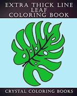 Extra Thick Line Leaf Coloring Book