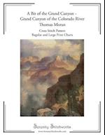 A Bit of the Grand Canyon - Grand Canyon of the Colorado River - Thomas Moran Cross Stitch Pattern