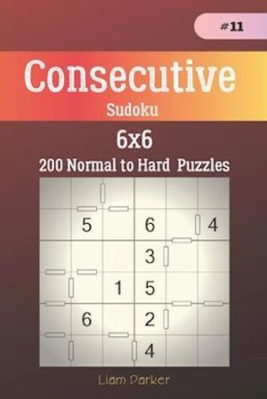 Consecutive Sudoku - 200 Normal to Hard Puzzles 6x6 vol.11
