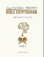 Large Print Edition Puzzle Book 3 Bible Cryptogram