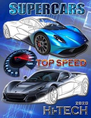 Supercars top speed: 2020 Coloring book for all ages