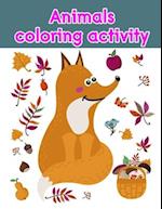 Animals coloring activity