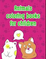 Animals coloring books for children