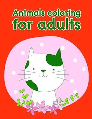 Animals coloring for adults