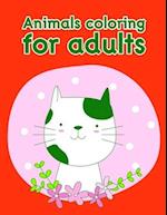 Animals coloring for adults