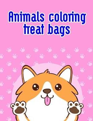 Animals coloring treat bags