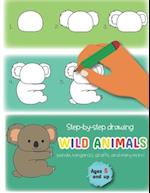 Step-by-step drawing wild animals panda, kangaroo, giraffe, and many more! Ages 5 and up