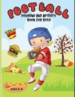 Football Coloring And Activity Book For Boys