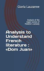 Analysis to Understand French literature : Dom Juan: Analysis of the major scenes of Molière's comedy 