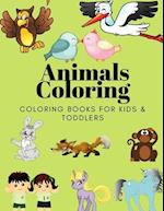 Animals Coloring Coloring Books for Kids & Toddlers