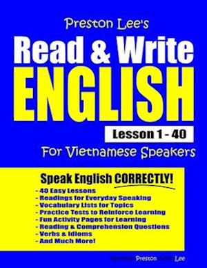 Preston Lee's Read & Write English Lesson 1 - 40 For Vietnamese Speakers