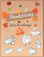 Thanksgiving Livre de coloriage age 2 à 5 ans