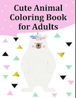 Cute Animal Coloring Book for Adults