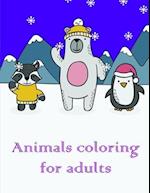 Animals coloring for adults