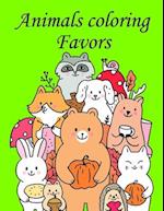 Animals coloring Favors