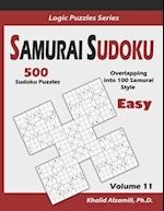 Samurai Sudoku: 500 Easy Sudoku Puzzles Overlapping into 100 Samurai Style 