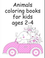 Animals coloring books for kids ages 2-4