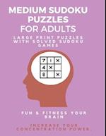 Medium Sudoku Puzzle Book for Adults