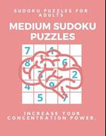 Medium Sudoku Puzzle Book for Adults