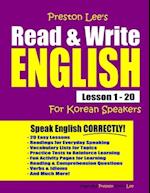 Preston Lee's Read & Write English Lesson 1 - 20 For Korean Speakers