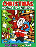 Christmas Color by Number for kids ages 4-8