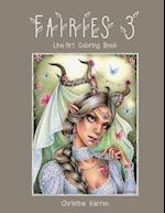 Fairies 3 Line Art Coloring Book