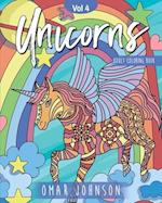 Unicorns Adult Coloring Book Vol 4