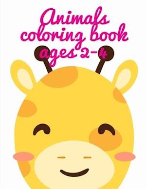 Animals coloring book ages 2-4