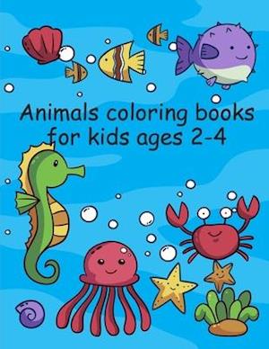 Animals coloring books for kids ages 2-4