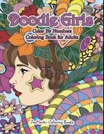 Doodle Girls Color By Numbers Coloring Book for Adults