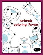 Animals coloring Favors