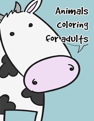 Animals coloring for adults