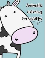 Animals coloring for adults