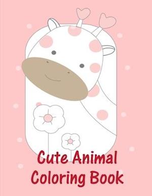 cute animal coloring book