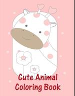 cute animal coloring book