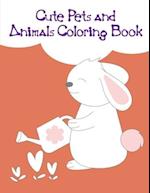 Cute Pets and Animals Coloring Book