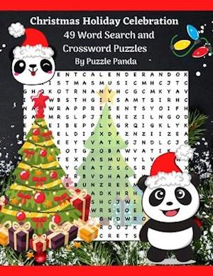 Christmas Holiday Celebration Word Search & Cross Word Puzzles By Puzzle Panda