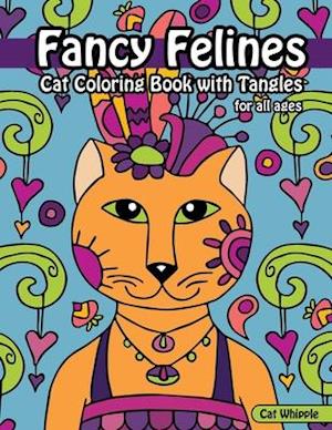 Fancy Felines Cat Coloring Book with Tangles