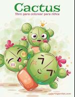 Cactus libro para colorear para niños