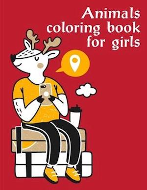 Animals coloring book for girls