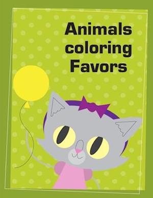 Animals coloring Favors