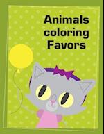 Animals coloring Favors