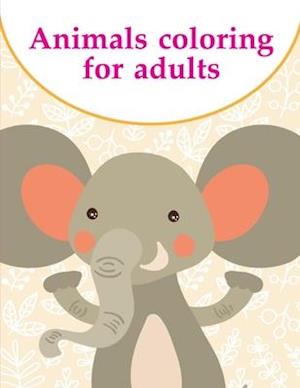 Animals coloring for adults