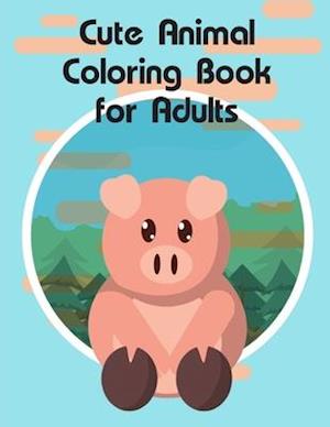 Cute Animal Coloring Book for Adults