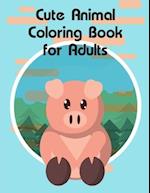 Cute Animal Coloring Book for Adults