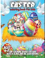 Easter Coloring Book For Kids Ages 4-8: Fun Coloring Books For Kids Ages 4-8.Nice And Big Illustratins.