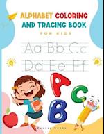 Alphabet Coloring and Tracing Book for kids